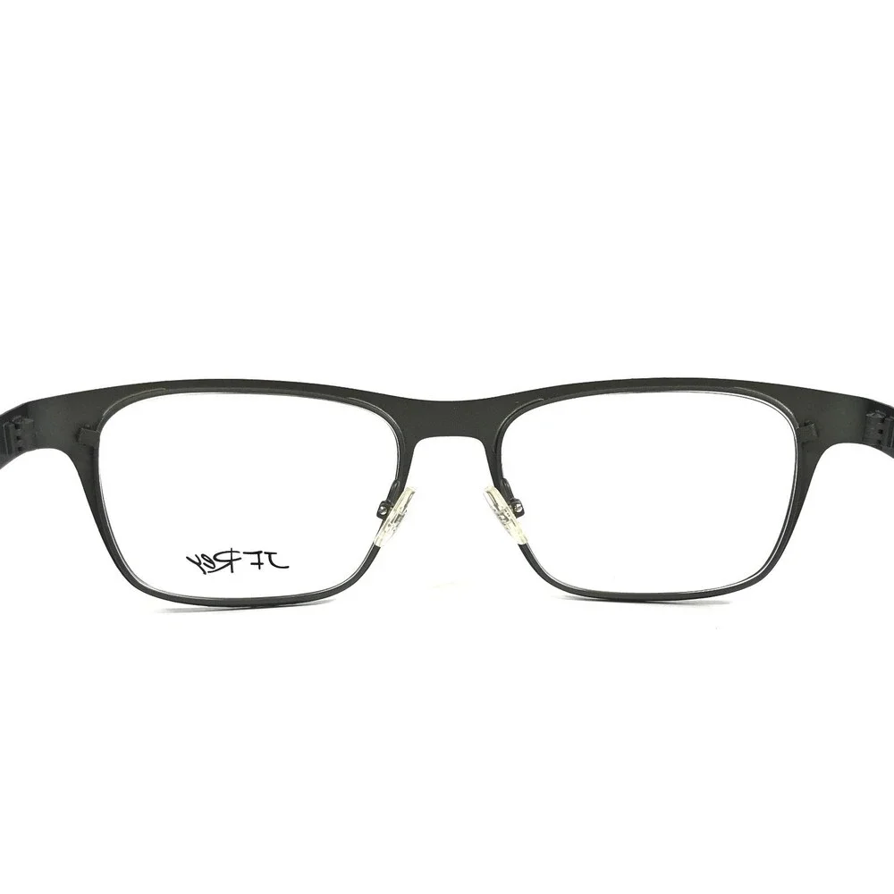 J.F. Rey Eyeglasses Frames JF2599 4646 Gray Textured Ribbed Square 53-18-130